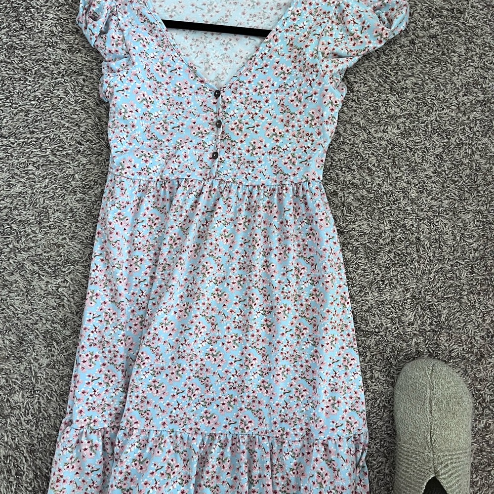 Pinkblush Floral Midi Dress